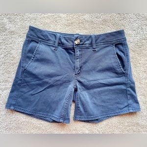 American Eagle Navy Blue Super Stretch Midi Shorts